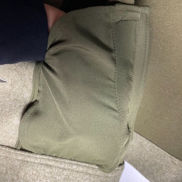 Old Navy Women's Soft-Brushed Sherpa-Trim Jacket Button Up Satin Moss XS New - Picture 13 of 15